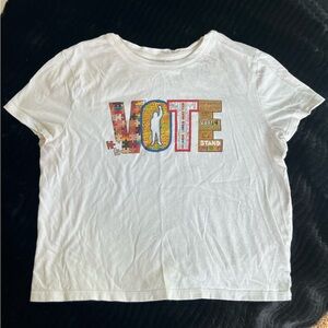 GAP white tshirt with VOTE graphic